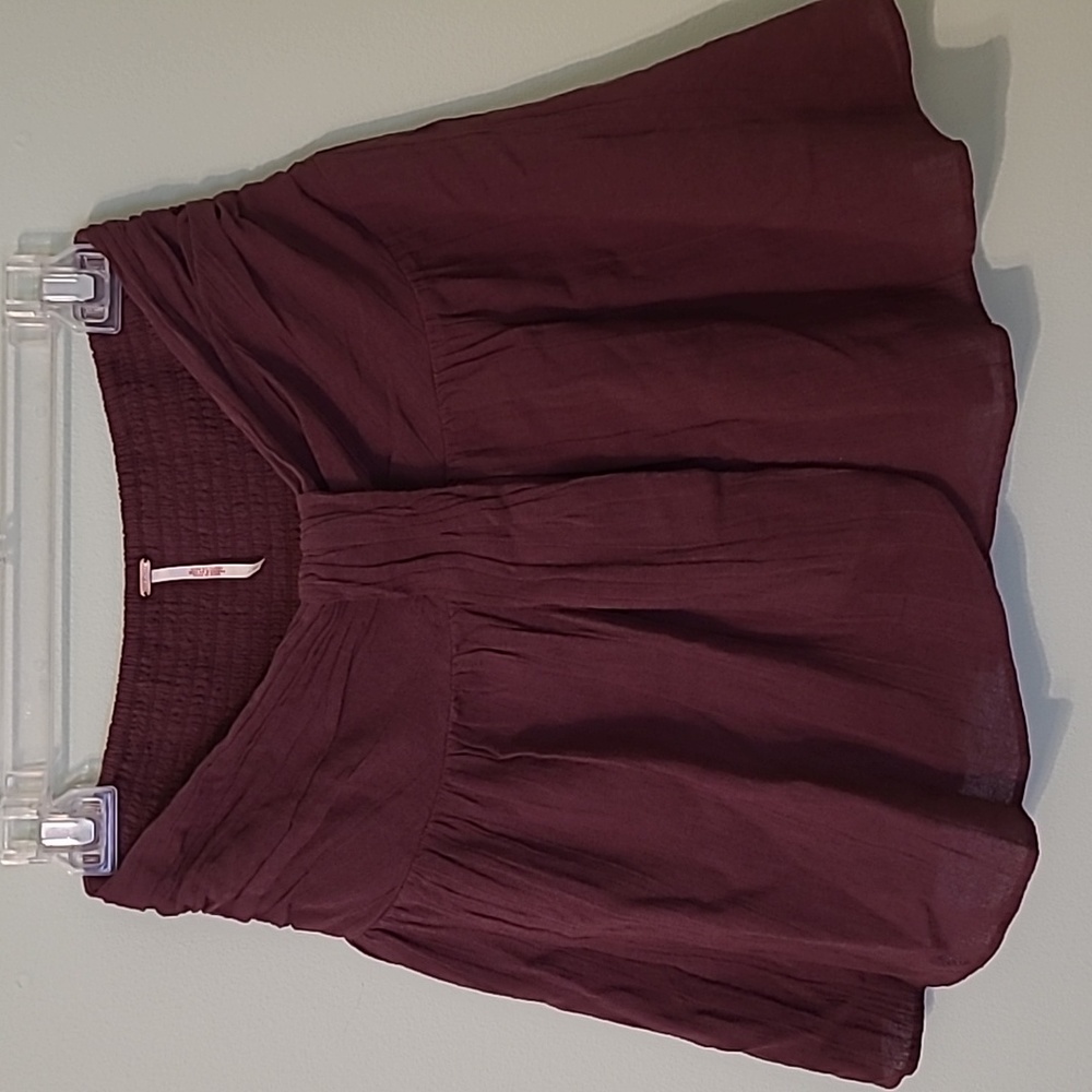 Free People burgundy skirt